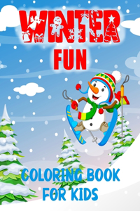 Winter Fun Coloring Book For Kids