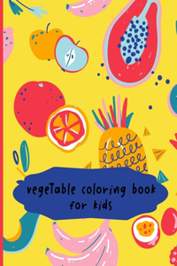 Vegetable coloring book for kids
