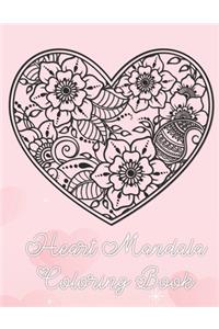 Heart Mandala Coloring Book