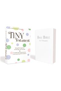 NIV, Tiny Testament Bible: New Testament, Leathersoft, White
