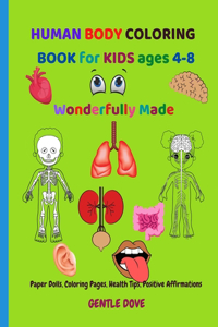 HUMAN BODY COLORING BOOK for KIDS ages 4-8