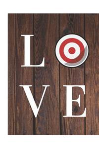 Love Bulls-eye Target Cute School Composition Lined Notebook