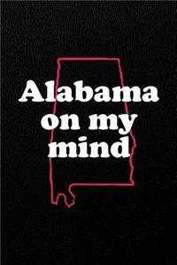 Alabama on my mind: 6x9 120-page checkered grid notebook journal notepad scribble book diary workbook for born and raised Alabama