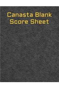 Canasta Blank Score Sheet