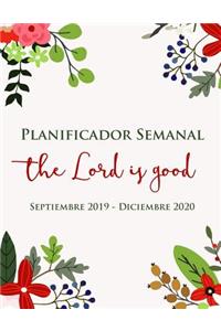 Planificador Semanal Dios Es Bueno Septiembre 2019 - Diciembre 2020