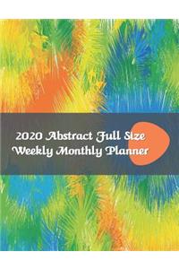 2020 Abstract Full Size Weekly Monthly Planner 8.5x11