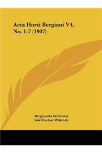 ACTA Horti Bergiani V4, No. 1-7 (1907)