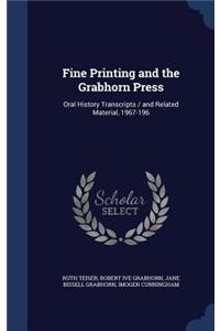 Fine Printing and the Grabhorn Press
