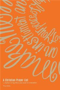 A Christian Prayer List