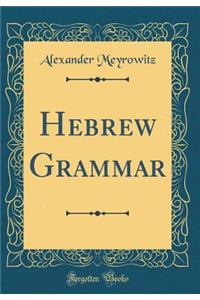 Hebrew Grammar (Classic Reprint)