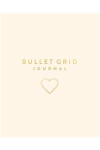 Bullet Grid Journal: Gold Heart, 150 Dot Grid Pages, 8x10, Professionally Designed