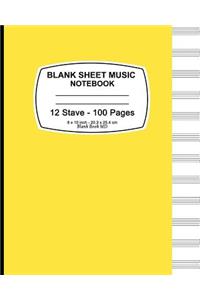 Blank Sheet Music Notebook (Yellow)