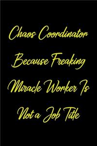 Chaos Coordinator Because Freaking Miracle Worker Is Not a Job Title
