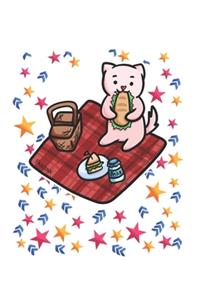 Picnic Stars Cat Notebook