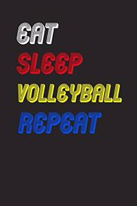 Eat Sleep volleyball Repeat Notebook Fan Sport Gift