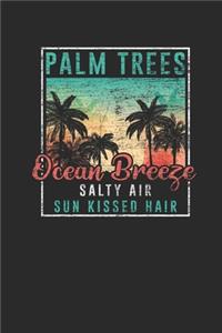 Palm Trees Ocean Breeze Salty Air: Graph Paper Notebook (6" x 9" - 120 pages) Beach Life Notebook for Daily Journal, Diary, and Gift