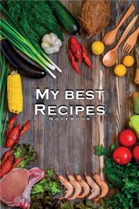 My Best Recipes Notebook Healthy Meals Recipe Notebook