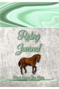 Riding Journal: Notes To Improve Your Riding, English, Green