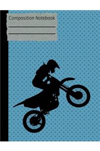 Motocross Composition Notebook - Wide Ruled