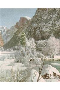 Mountains Winter Snowstorm Vintage Photo School Composition Book 130 Pages