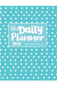 Daily Planner 2019 Blue Polka Dot Edition