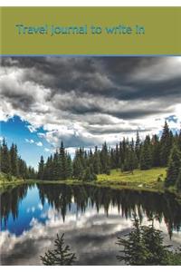 Travel Journal to Write in