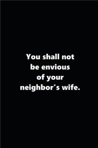 Religious Journal 9th Commandment Modern Black White