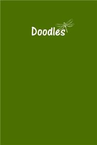 Doodles Journal - Great for Sketching, Doodling, Project Planning or Brainstorming: Medium Ruled, Soft Cover, 6 x 9 Journal, Olive Green, 200 Pages