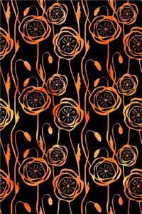Bullet Journal Notebook Scribbly Watercolor Flowers Pattern 2