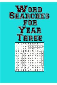 Word Searches for Year Three