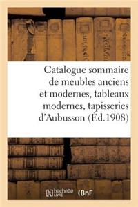 Catalogue Sommaire Des Meubles Anciens Et Modernes, Tableaux Modernes