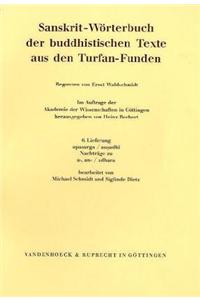 Sanskrit-Worterbuch Der Buddhistischen Texte Aus Den Turfan-Funden. Lieferung 6