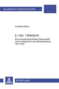 § 1 Abs. 1 Bnatschg