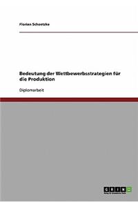 Bedeutung der Wettbewerbsstrategien für die Produktion