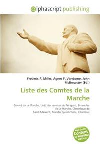 Liste Des Comtes de La Marche
