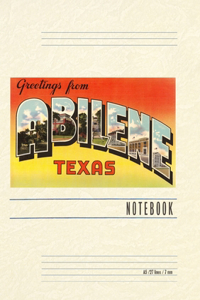 Vintage Lined Notebook Greetings from Abilene, Texas