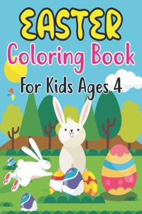 Easter Coloring Book For Kids Ages 4