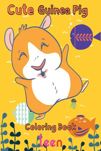 Cute Guinea pig Coloring Book teen