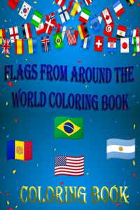 Flags from around the world coloring book
