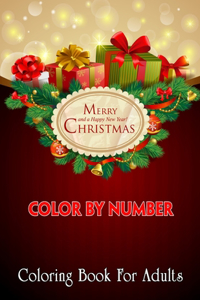 Merry and a Happy New Year! Christmas Color By Number Coloring Book For Adults
