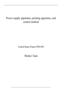 Power supply apparatus, printing apparatus, and control method