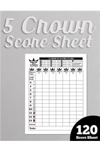 5 Crowns Score Sheets