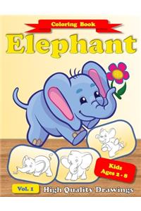 Elephant Coloring Book for Kids