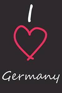 I Love Germany - Liniert - 120 Seiten - Notizblock
