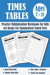 Times Tables Tests Workbook For Kids Ages 7-11