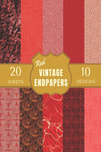 Red Vintage Endpapers
