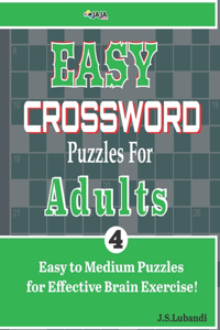 EASY CROSSWORD Puzzles For ADULTS; Vol. 4