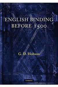 English Binding Before 1500