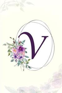 V - Monogrammed Gratitude Journal