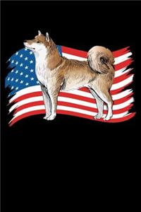 Shiba Inu US Flag